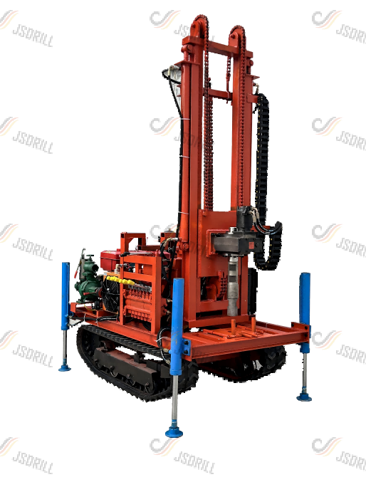 180m 200m Crawler Diesel Engine Water Drilling Rig for sale Factory ...