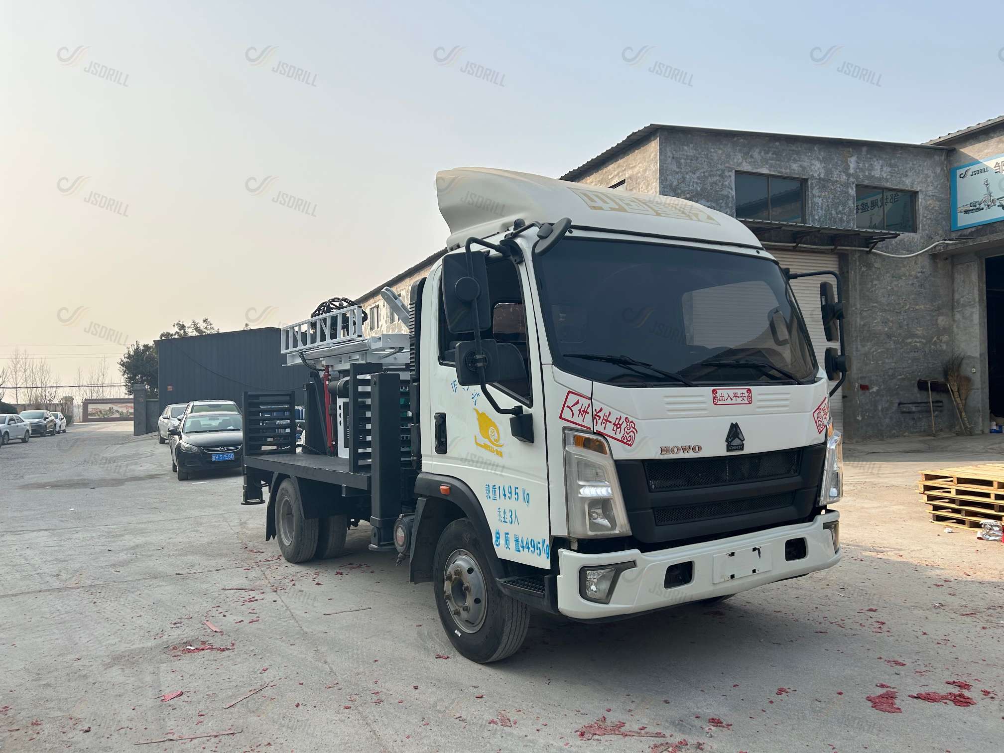 Plataforma de perforación de pozos de agua montada en camión de 300 m