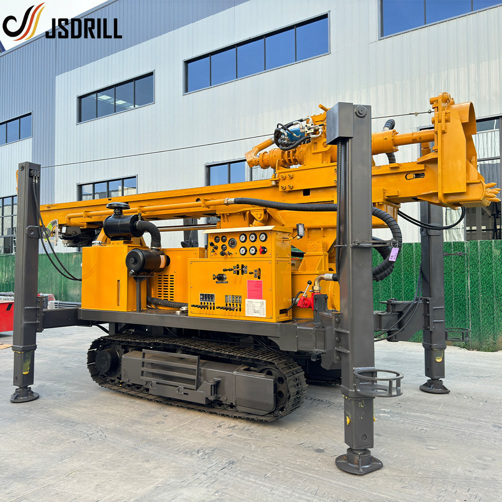 Foreuse de puits d'eau portable sur chenilles, radiocommandée, à circulation inverse