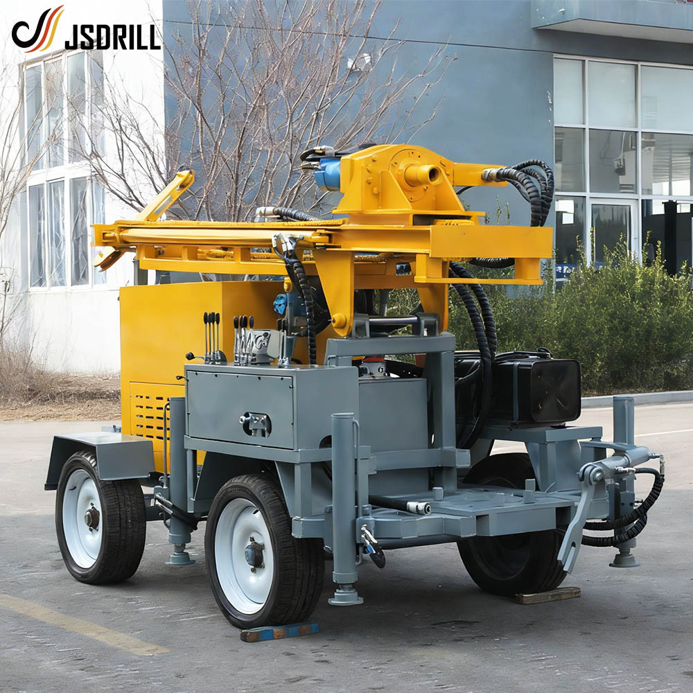 JST-300 Movable Wheeled Drilling Rig Working Appearance