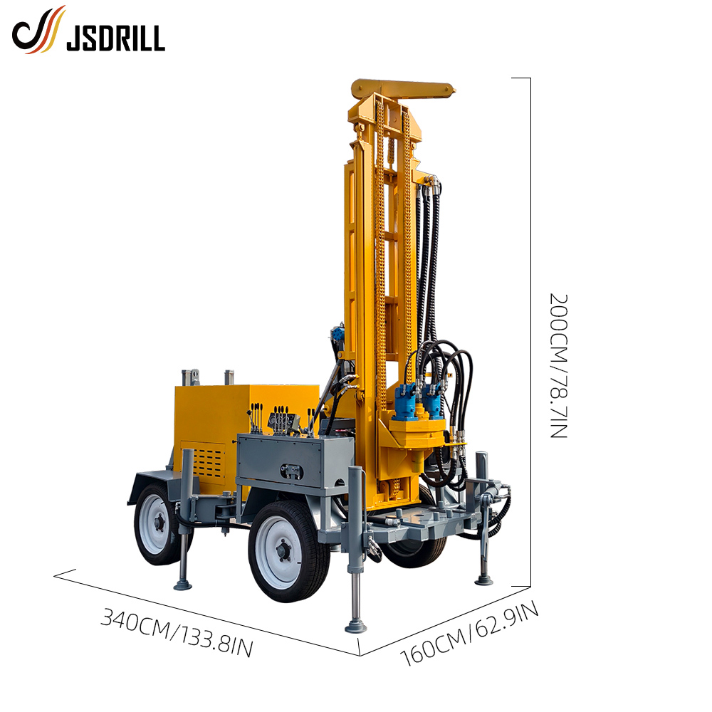 JST-300 Wheeled Drilling Rig Complete Machine
