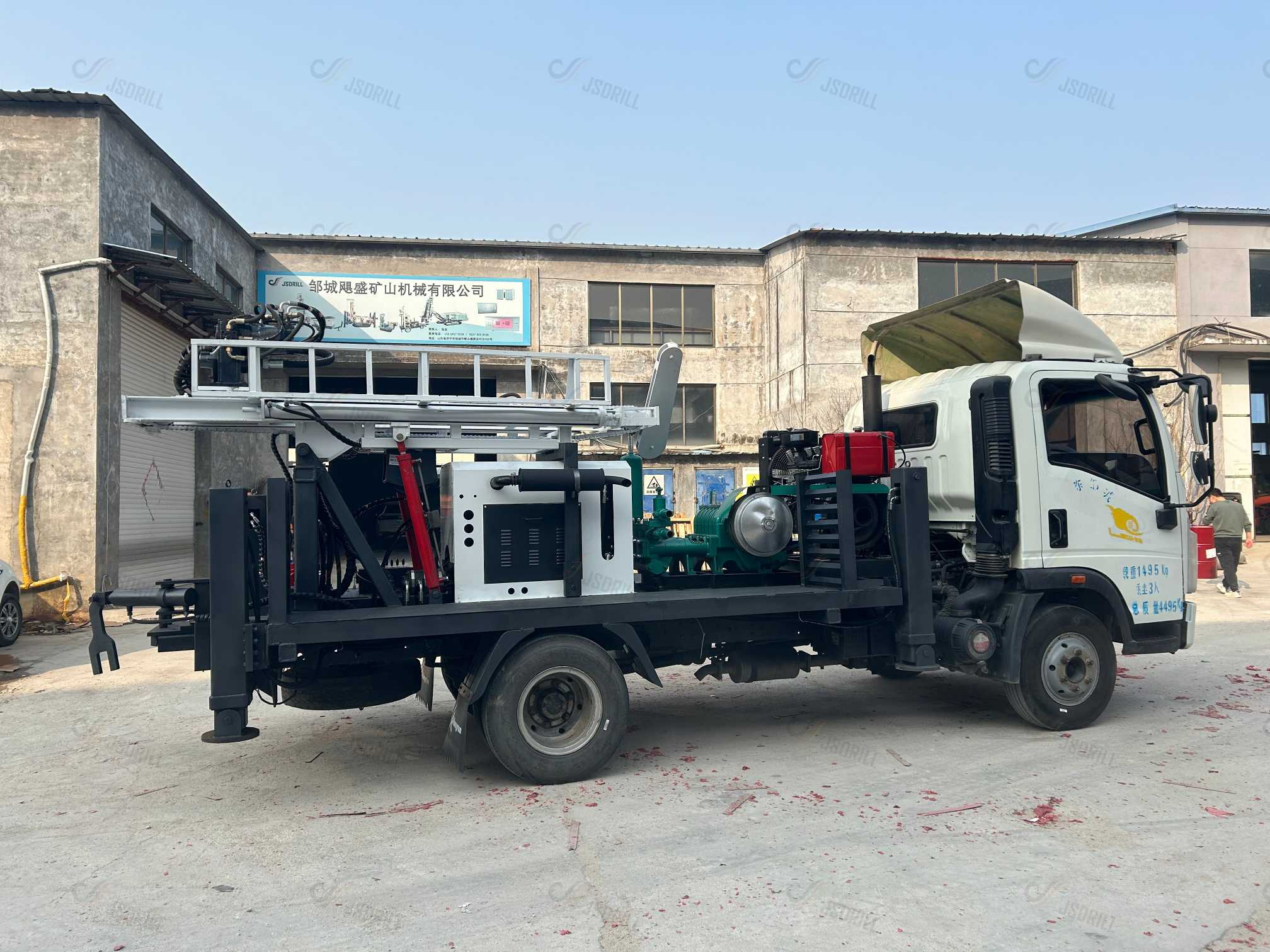 Plataforma de perforación de pozos de agua montada en camión de 300 m