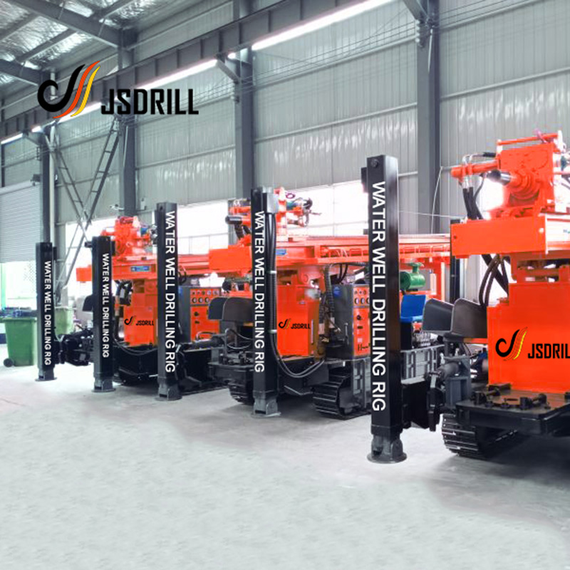 Equipamento de perfuração de poço de água com esteira de borracha JS200