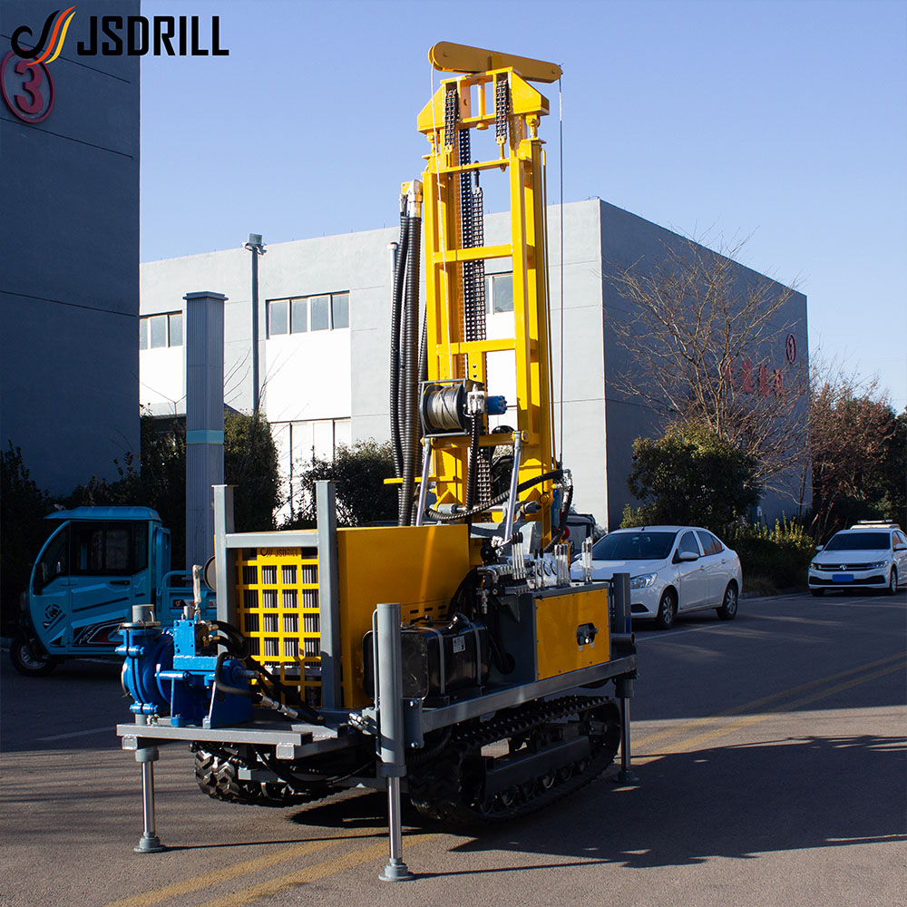JSC-260T Crawler Water Well Drilling Rig Side View