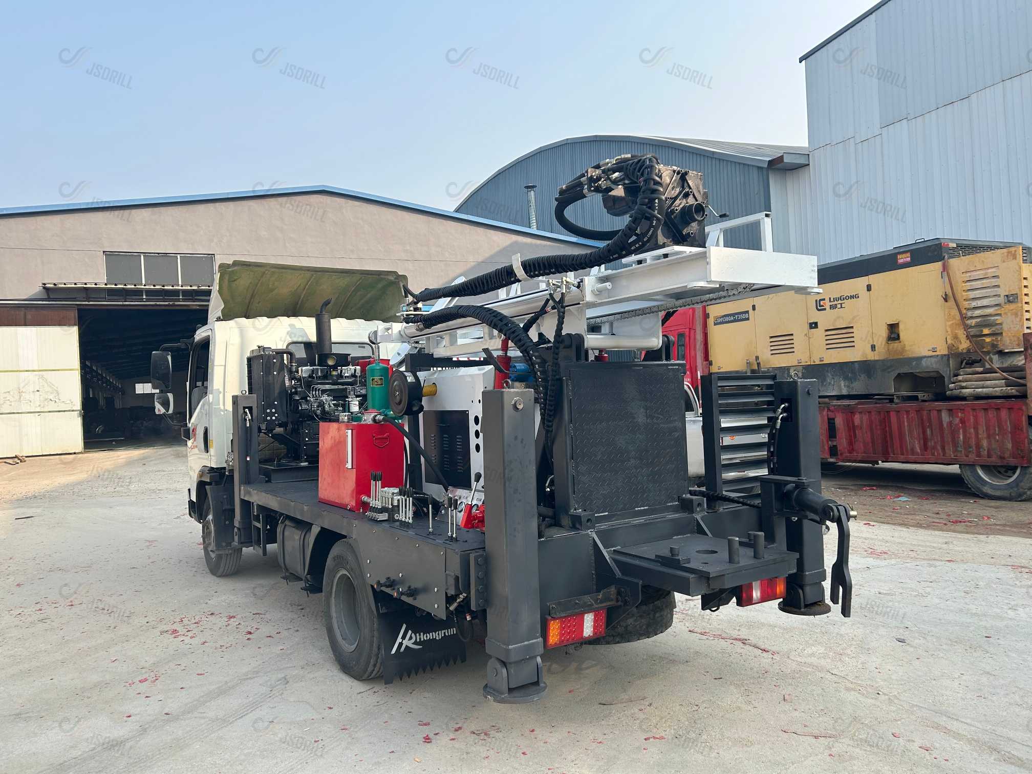 Plataforma de perforación de pozos de agua montada en camión de 300 m